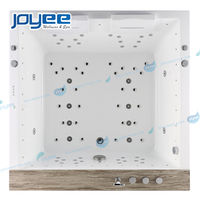 Baignoire carrée autoportante en acrylique moderne de 1,65 m pour intérieur, baignoire spa pour 1 à 2 personnes, baignoire JOYEE pour usage intérieur