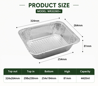 Robuste 120oz Aluminium-Dampftablett-Pfanne (halbe Größe) – Einweg-Catering-Behälter zum Braten, Backen und für Partys