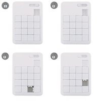 Porte-clés puzzle coulissant à 16 grilles vierge, imprimable UV, Hua Rong Dao, casse-tête pour cadeaux promotionnels avec logo personnalisé