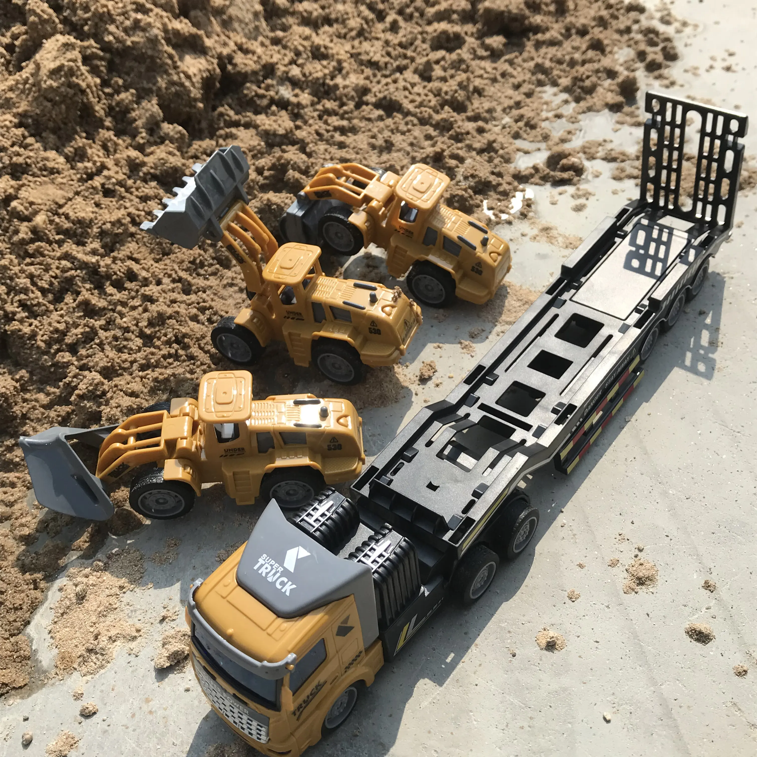 rc car trailer trucks rc excavator toys juguetes de radioc ontrol bulldozer semi rc kids car electric vehicle detachable trailer