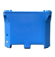 Glacière palette isotherme rotomoulée réutilisable, étanche, durable et portable 800L en PE moderne avec impression personnalisée motif dessin animé pour canettes