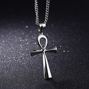 Hiphop Klassieke Religieuze Egyptische Kruisbeeld Vergulde Rvs Cross Ankh Charm Hanger Ketting Voor Mannen - Product Image 2