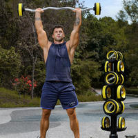 Barre de musculation droite chromée en acier de haute qualité, haltères de fitness durables, ergonomiques, modèle BYS BYS-208