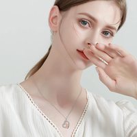 Collier en argent sterling 925 coeur je t'aime maman cadeaux pour la fête des mères