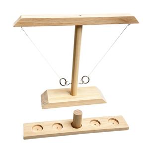 Jeux d'intérieur interactifs en <span class=keywords><strong>bois</strong></span> pour jeu de balançoire à anneaux de table lancer d'anneaux avec échelle de tir jeu de lancer d'anneaux personnalisé - Product Image 5