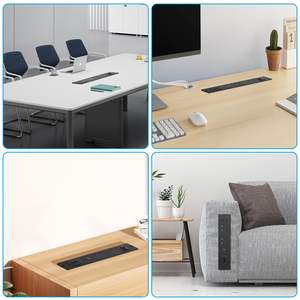 Toma de corriente empotrada de escritorio con carga inalámbrica y puertos USB (2/3 tomas) para mesa de conferencias industrial, de fábrica en el Reino Unido - Product Image 6