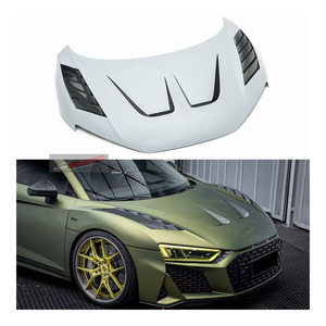 2017-2024 के लिए निकास कट-आउट बोल्ट-ऑन बम्पर के साथ नया ऑडी R8 कार्बन फाइबर हुड - Product Image 1