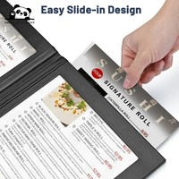 Menu LED personnalisé en cuir pour boîte de nuit, format A4 A5, avec éclairage LED