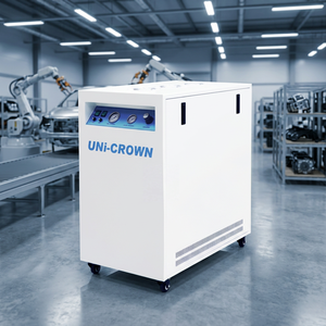 Compresseur d'air silencieux sans huile Q-AIR300, réservoir de 60 L, 7,5 bars, 310 LPM, portable, AC 110V/220V, compresseur industriel refroidi par air - Product Image 2