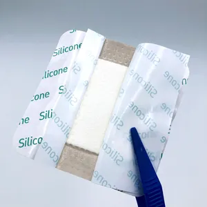 HENSO Polyurethane Foam Wound Dressing With Silicone Adhesive Border For Wound Care