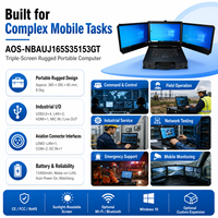 New Factory Supply 15.6" Triple Screen Rugged Laptop Intel I9 RTX 3050 Industrial Portable Workstation SSD Storage English