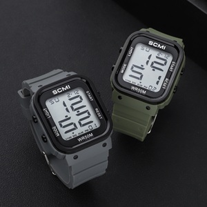 <span class=keywords><strong>Montre</strong></span> de sport numérique minimaliste ultra-fine, étanche, avec grands <span class=keywords><strong>chiffres</strong></span>, rétroéclairage LED, réveil, affichage de la semaine et du mois, chronomètre, OEM - Product Image 1