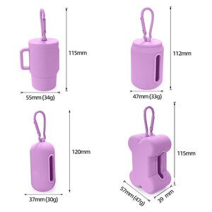 Dispensador de caca de silicona para mascotas personalizado al por mayor, recogedor de caca de perro, dispensador de bolsa de basura para salida de animales, caja de almacenamiento de caca de Mascota - Product Image 2