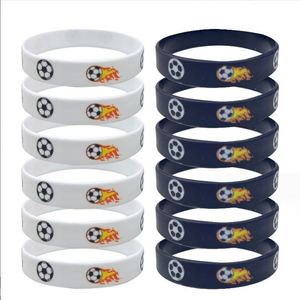 สายรัดข้อมือยางแบบกำหนดเอง สร้อยข้อมือซิลิโคนพร้อมโลโก้สั่งทำ สำหรับของขวัญส่งเสริมการขาย กีฬาบาสเกตบอล สายรัดข้อมือยาง - Product Image 1