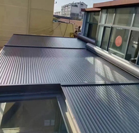Volet roulant horizontal motorisé moderne en alliage d'aluminium 6063-T6 personnalisé UALU pour toit, rideau pare-soleil monté sur lucarne, idéal pour hôtels