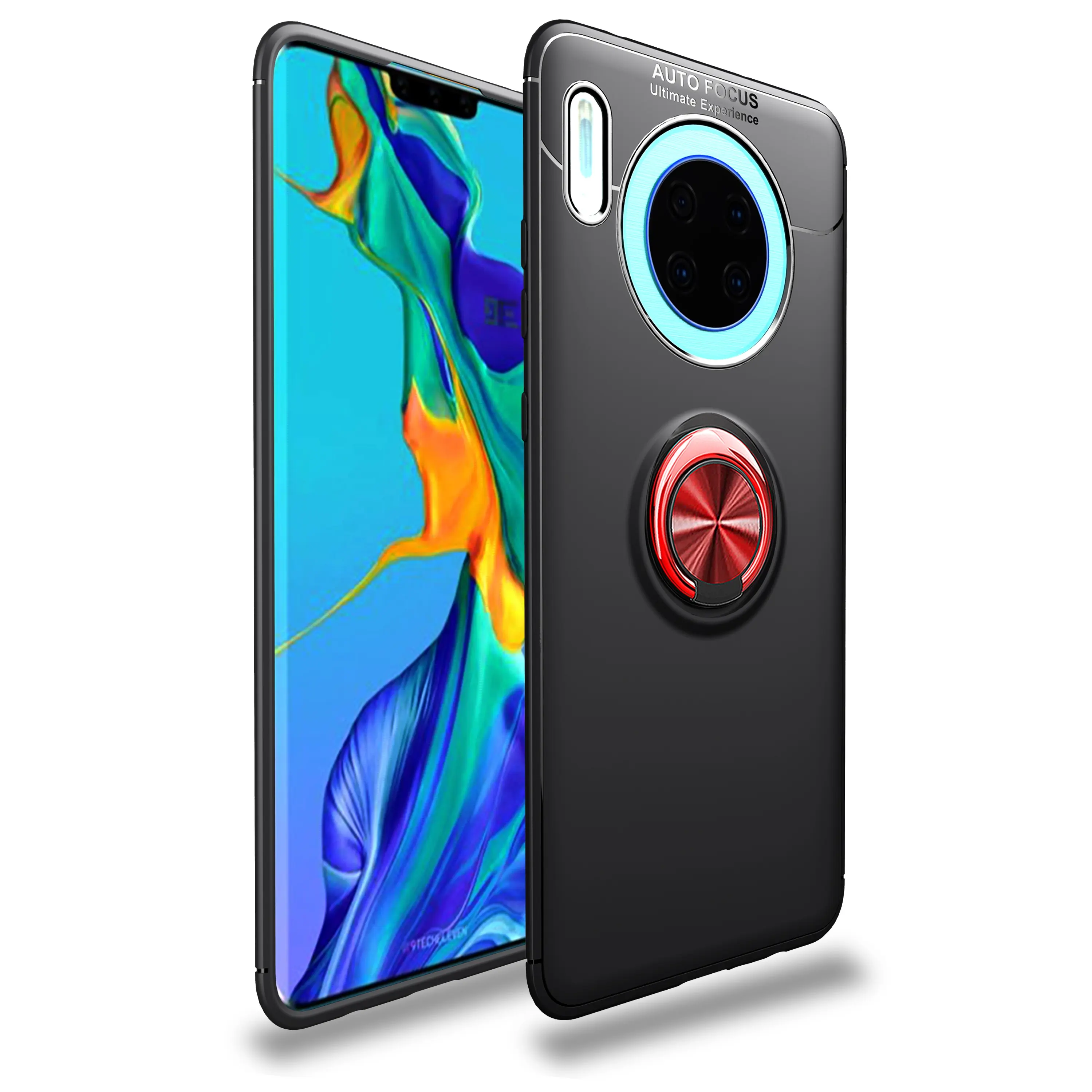 Voor Huawei mate 30 TPU Telefoon Case, Vinger Ring Standhouder Cover Case voor huawei mate 30 pro