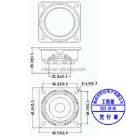 Driver Speaker Fullrange Neodymium Persegi Panjang 45mm Kelas Atas 4ohm 5W Unit Speaker Fullrange