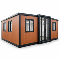 Maison portable moderne de 20 pieds avec salle de bain, maison préfabriquée, conception en panneaux sandwich en acier
