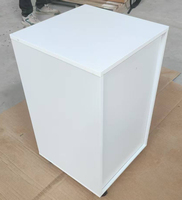 Gabinete de archivos rodante de 2 cajones con cerradura, archivador de madera debajo del escritorio compatible con tamaño carta/legal/A4 para oficina en casa, blanco