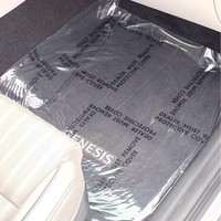 0,06 mm Dicke Glänzende Starre PE-Schutzfolie für Autofußmatten Druckperforation Hochhaftender Klebstoff Einfache Entfernung Transluzent