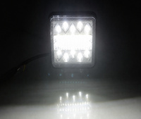 Phare LED carré rond de 4 pouces avec projecteur DRL blanc et ambre pour camion tout-terrain SUV