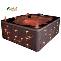 Perfect Escada Factory Direct 6 Personen Chlor freie Acryl massage Außen pool Spa Person Holz Whirlpools zu verkaufen