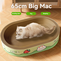 Grande planche à gratter interactive ronde en forme de bol en carton ondulé pour chat meubles griffoir pour chat jouets pour chat