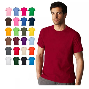 เสื้อยืดเปล่าแบบกำหนดเองขายดีสำหรับผู้ชาย OEM คุณภาพสูง ผ้าฝ้ายแท้ ระบายอากาศได้ดี สวมใส่สบาย มีหลายสีให้เลือก - Product Image 1