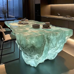 Mostrador de Recepción Contemporáneo de Cristal Transparente R070 con Iluminación LED para Hoteles, Bares, Tiendas Minoristas y Espacios Comerciales de Lujo - Product Image 4