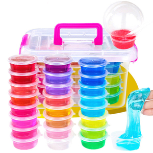 ชุดดินน้ำมันสไลม์ใสสำหรับเด็ก สไลม์ยืดได้ ทำเองได้ สไลม์คริสตัล ลดราคา - Product Image 1