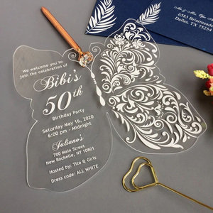 Invitations acryliques personnalisées impression cartes d'invitation de <span class=keywords><strong>mariage</strong></span> affiche de prière islamique carte d'invocation de l'<span class=keywords><strong>islam</strong></span> - Product Image 3