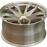 Ruedas de Aleación de Aluminio de Diseño de 5 Estrellas en Dos Tonos, Dorado y Plateado, Hechas a Medida con Artesanía de Forja, para Tuning de Automóviles de Pasajeros, Nuevas y Universales