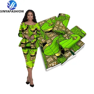Sinya – tissu africain imprimé de cire, vente en gros, coton Super Original de haute qualité, Ankara, 2022