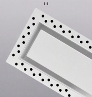Grille de retour d'air CVC en acier moderne, personnalisable, pour installation encastrée mur/plafond dans cloison sèche, style victorien côtier