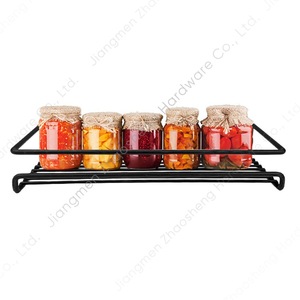 Spice <b>Rack</b> Black Iron <b>Wire</b> <b>Wall</b> Mounted Kitchen <b>Storage</b> Multi Function Seasoning Organizer - Product Image 1