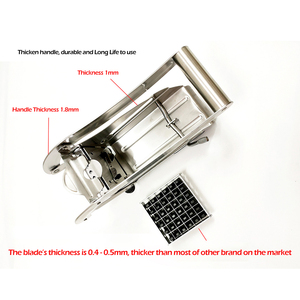 ST45 nặng khoai tây cắt cho nồi chiên không khí thép không gỉ 2-Blade Fry <span class=keywords><strong>Maker</strong></span> với an toàn không trượt cơ sở hút - Product Image 2
