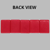 Ubin Mahjong Amerika Akrilik 4-Lapis 30x22mm 160 Ubin Merah Putih Berukir dengan Pola Bunga Mawar untuk Pesta Keluarga