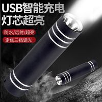 Senter mini, portabel, penerangan mobile yang kuat; Senter isi ulang; Senter untuk hiking; Senter dari bahan paduan aluminium.