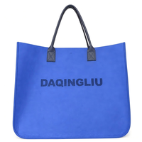 Sac fourre-tout en feutre imprimé léopard avec poignées violettes et patch cœur IRCE, sac à main de shopping tendance à ouverture supérieure