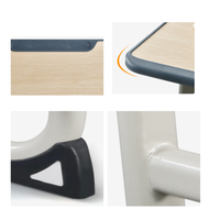 Ensemble de bureau et chaise pour étudiants en métal moderne - Mobilier scolaire ergonomique à hauteur réglable