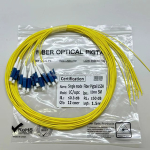 En Stock: Pigtail de Fibra Óptica Monomodo LC/UPC de 12 Hilos, LSZH, 0.9mm, 1.5M, Blanco/Amarillo/Arcoíris Opcional, para Centros de Datos y Empalmes FTTH - Product Image 2