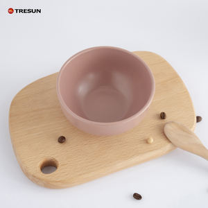 Cuencos de cerámica de color rosa claro elegante, vajilla de porcelana irrompible de alta calidad - Product Image 3