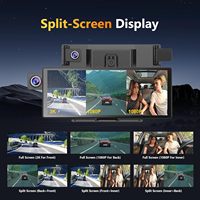 11.3 pouces caméra à trois voies sans fil Carplay Android Auto écran 4K avant 1080P caméra arrière pour Bluetooth Audio voiture boîte noire