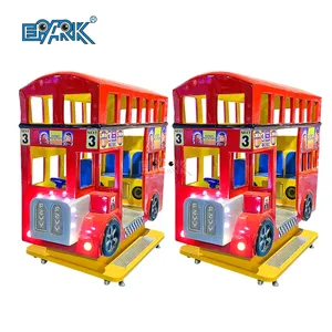 Hiburan Peralatan 3 kursi koin Acceptor Timer Kiddie Ride London Bus Kiddie Ride untuk anak-anak