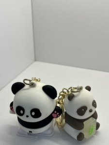 Dễ thương Panda PVC Keychains với <span class=keywords><strong>Wind</strong></span>-<span class=keywords><strong>up</strong></span> đi bộ & mahjong 'fa' thiết kế Quà Tặng vòng chìa khóa - Product Image 5