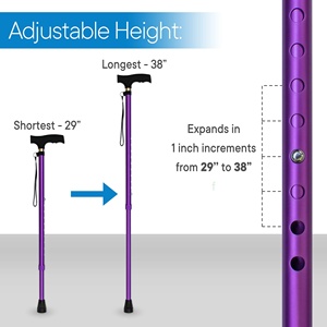 Bastón de Caminar Plegable de 3 Secciones de Fibra de Carbono y EVA, Ligero, Ajustable, con Mango Ergonómico de Aluminio y Correa para la Muñeca - Product Image 4