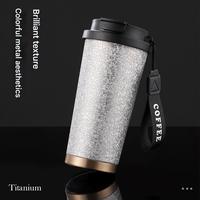 Mug à café isotherme en acier inoxydable Aisamstar, moderne et écologique, portable, pour les voyages, isolation thermique de 6 à 12 heures, avec poignée et couvercle