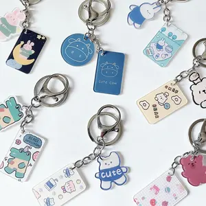 Wxu Acrylic Keychain tùy chỉnh Cá nhân hoá tùy chỉnh in hai mặt in thủ công nhựa