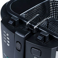 Friteuse Anbolife 2,5 L en acier inoxydable, température réglable, 1500 W, avec réservoir d'huile émaillé, antiadhésive, sans PFAS, OEM ODM