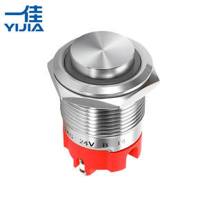 高電流ステンレス鋼照光金属プッシュボタンスイッチ19MM 10A 1NO防水照光<span class=keywords><strong>LED</strong></span>インジケータ & 制御用 - Product Image 1